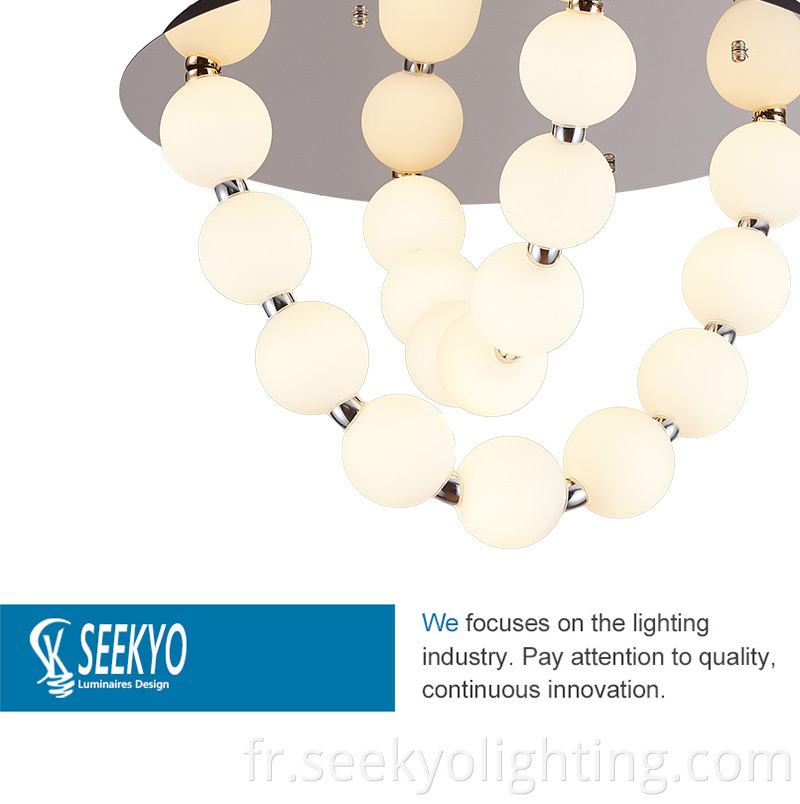 The Opal Glass Ball Beaded Ceiling Light is a stylish and elegant lighting fixture that adds a touch of sophistication to any room.